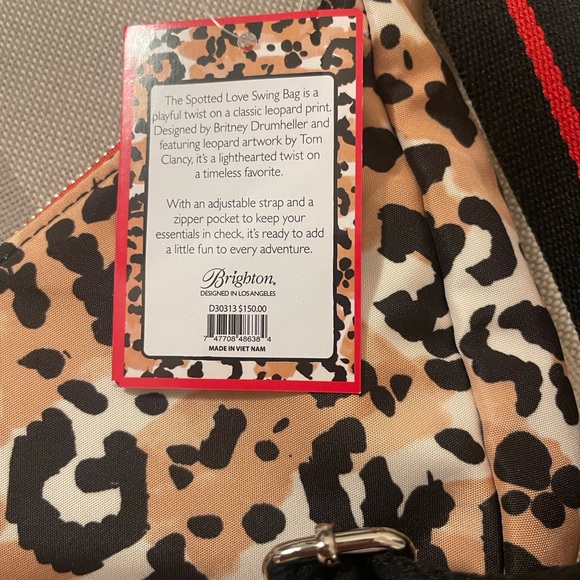 NWT Brighton Leopard Print Kids Bag with Black and Red Accents - Picture 2 of 2